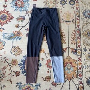 Outdoor Voices Colorblock Leggings Mid Rise Blue size Small